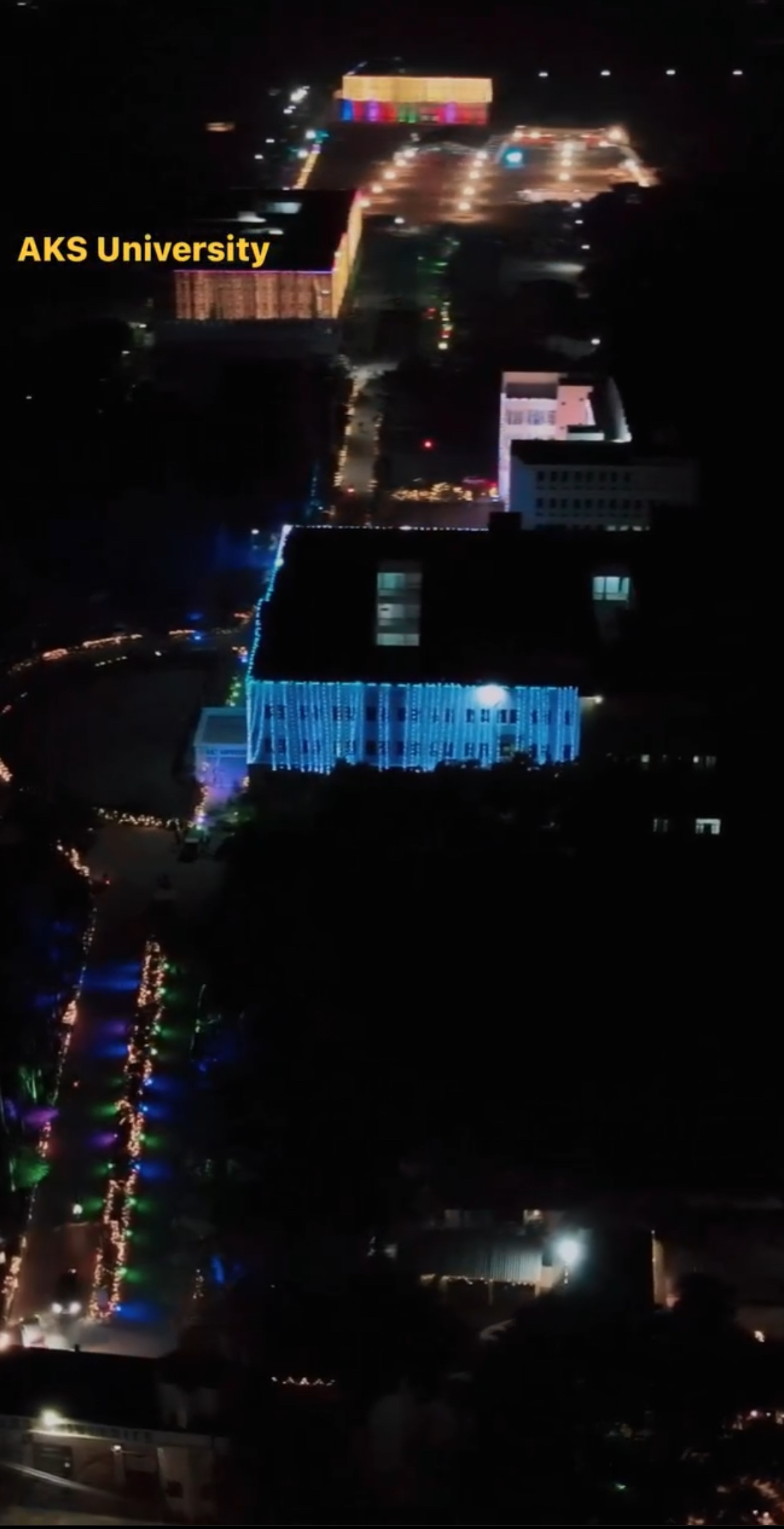 Night View of AKS Campus